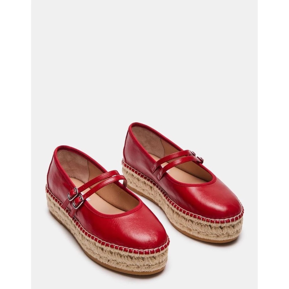 Steve Madden Red Espadrille Mary Janes